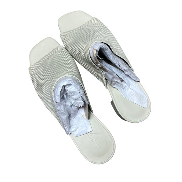 EVERLANE The Glove Mule In Reknit Seagrass Square Toe Slip On Mid Heel 9.5 NEW - Picture 5 of 7